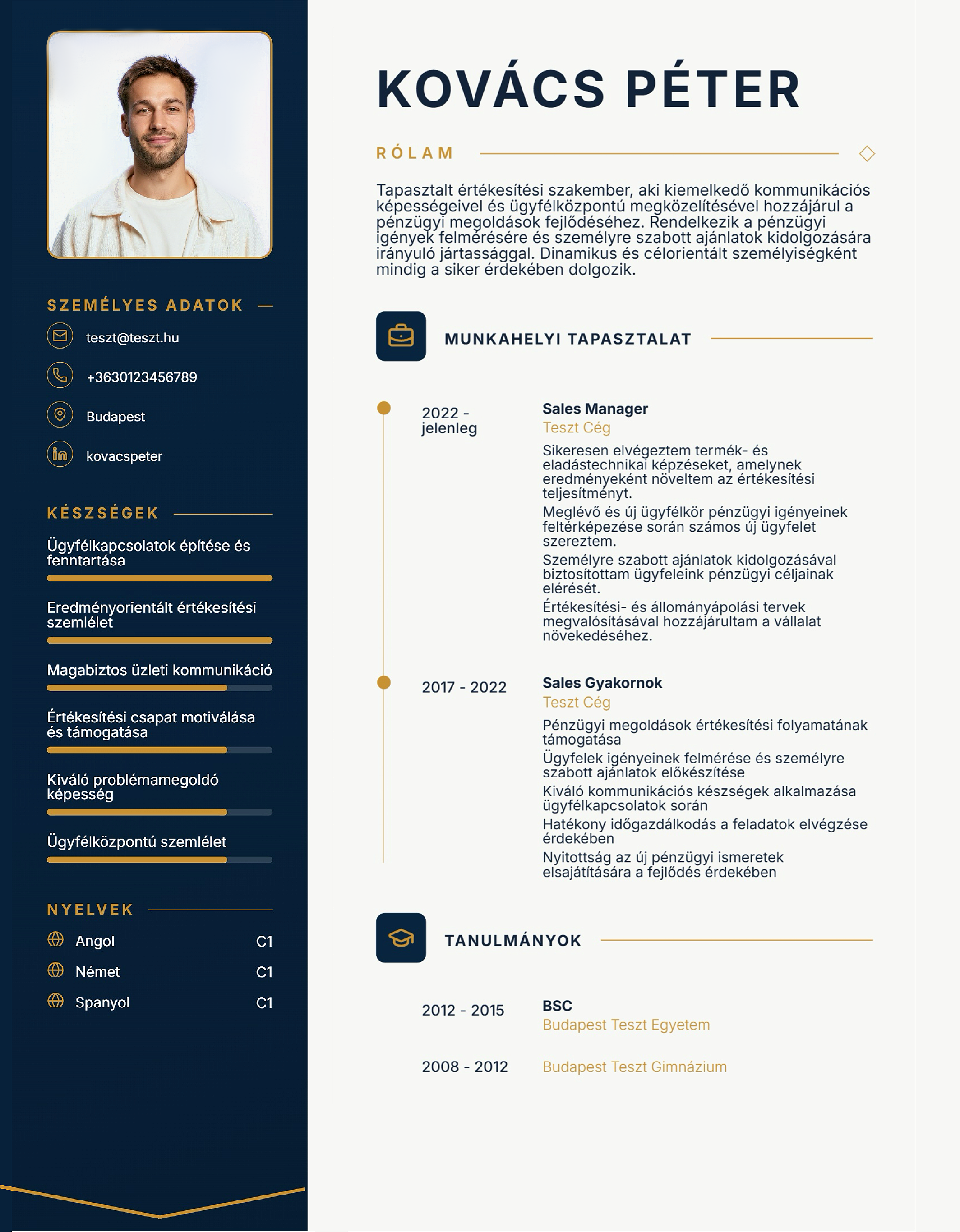 Executive Navy Gold